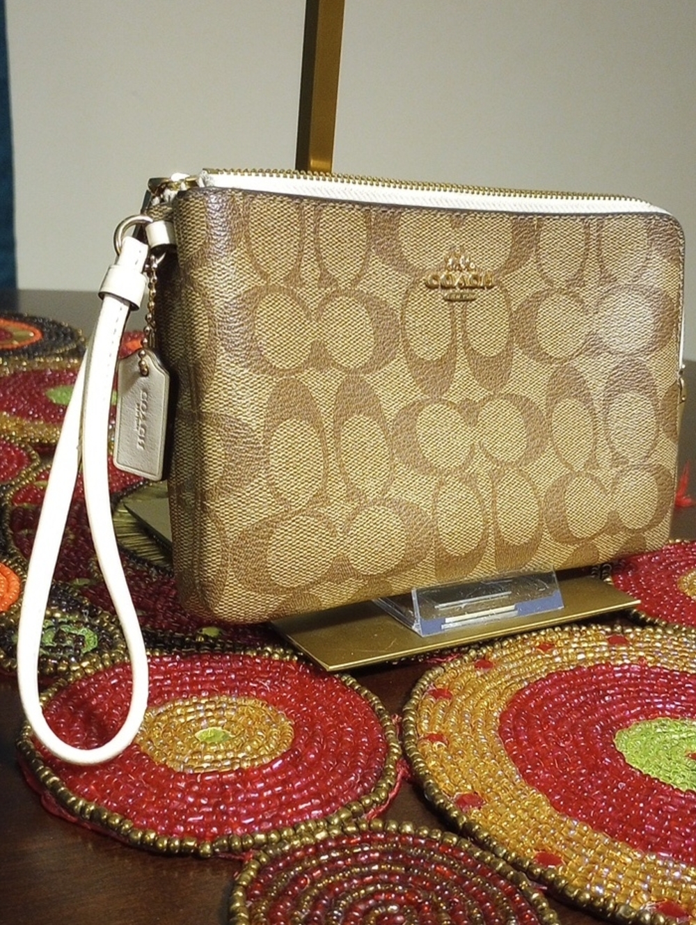 Coach Double Zipper Wristlet F16109 - Picture 3 of 16